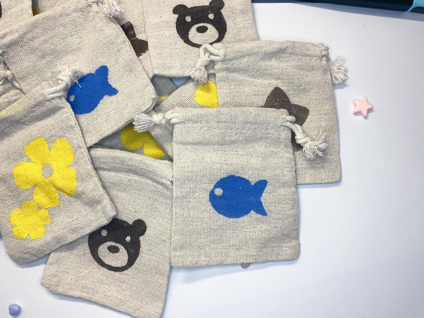 Animal Crossing Inspired Drawstring Bag